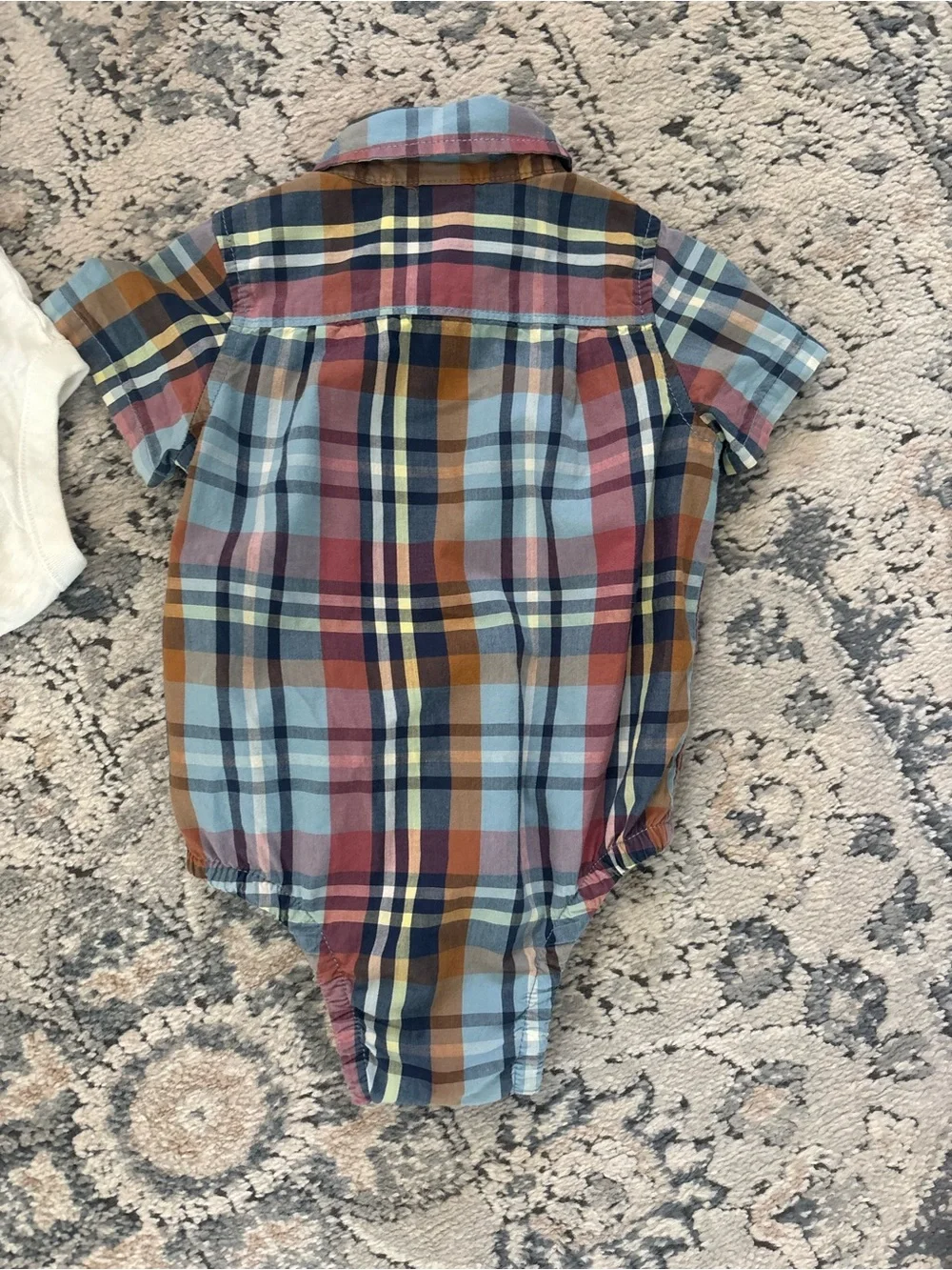 Baby GAP Plaid Collared Onesies in Green & Blue Tones
